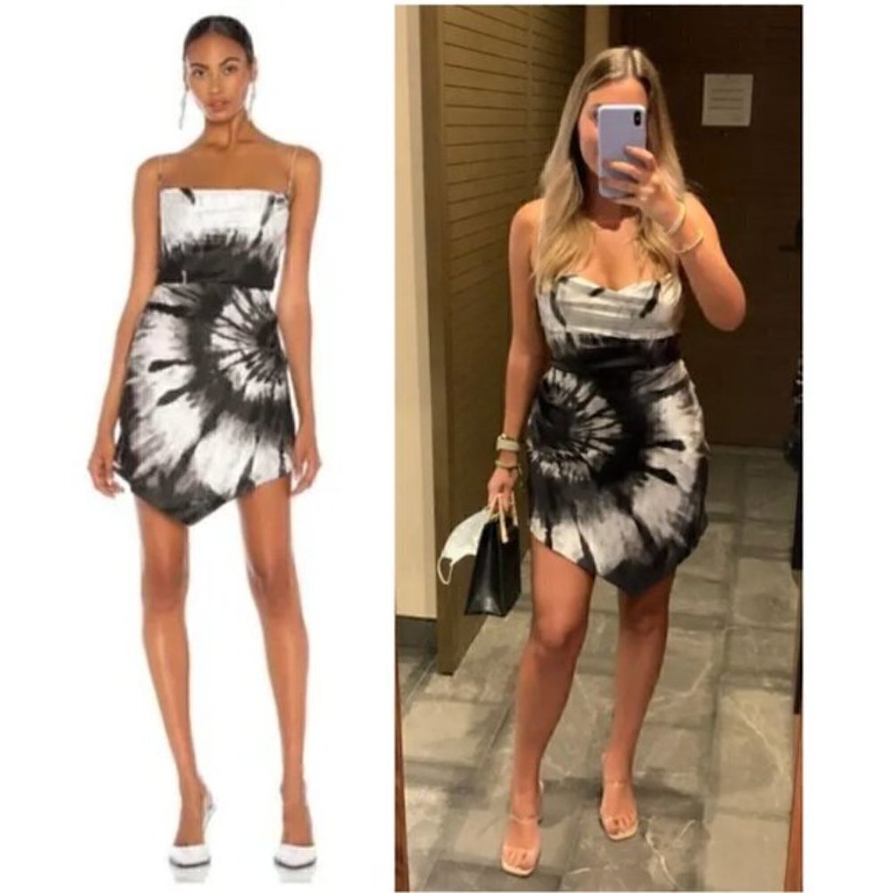 RETROFETE Auris Dress in Black Tie Dye Size X-Small